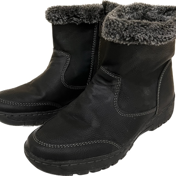 Khombu Addison Black Memory Foam Water Repellent All-Weather Boot Size 6M - Picture 12 of 12